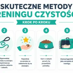 Jak oduczyć psa sikania w domu: ustal harmonogram, wyprowadzaj po przebudzeniu, nagradzaj za sukcesy na zewnątrz, karm o stałych porach, używaj legowiska i bądź cierpliwy.
