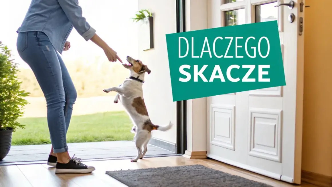 Chcesz wiedzieć, jak oduczyć psa skakania? Ten energiczny piesek czeka na smakołyk, ale jego właścicielka pracuje nad tym, by przestał skakać.